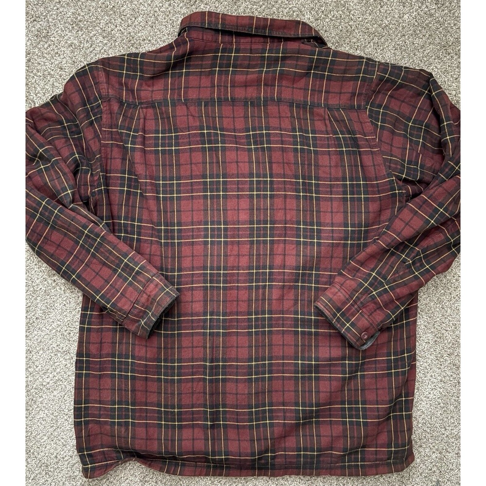 L.L. Bean Men's Large Barn Shacket Chore Coat Fleece Lined‎ Plaid - Picture 4 of 6